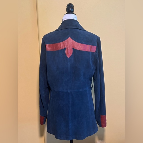 Rare vintage blue suede jacket-Men’s—60s - Picture 5 of 15